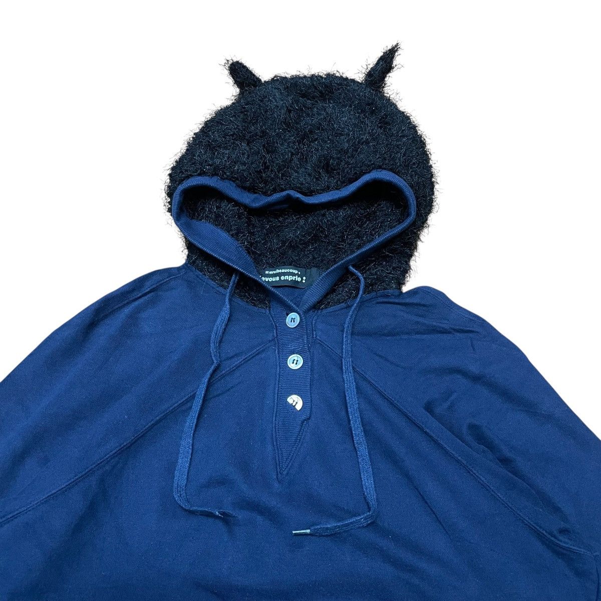 mercibeaucoup Issey Miyake Bear Ear Fur Hooded Sweater Size US M / EU 48-50 / 2 - 2 Thumbnail
