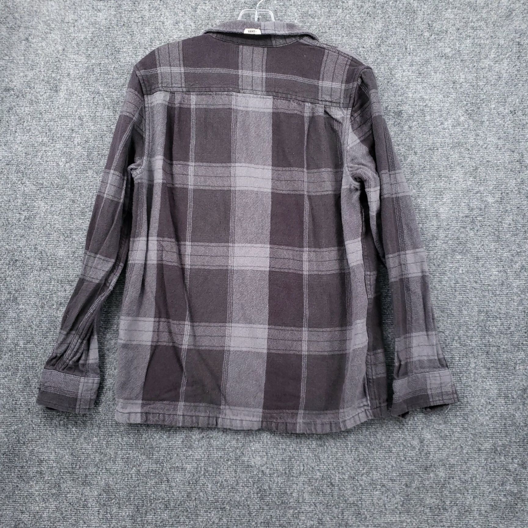 Vans VANS Button-Up Shirt Mens S Small Brown Flannel Plaid Collared Long Sleeves Size US S / EU 44-46 / 1 - 2 Thumbnail