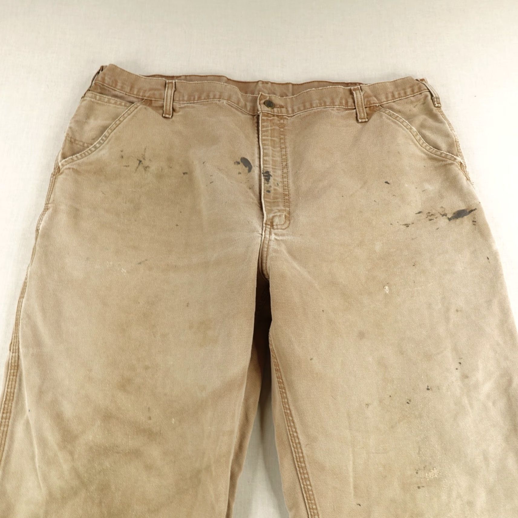 Carhartt Carhartt Pants Men's 42x34 Brown Cotton Workwear Dungaree Fit Carpenter Distressed Canvas Size US 42 / EU 58 - 2 Thumbnail