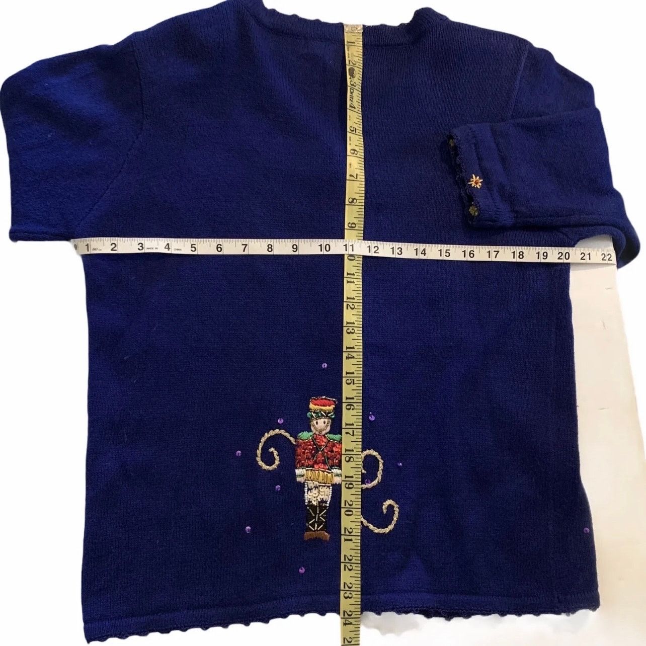 Vintage VINTAGE Arriviste Ugly Christmas Sweater Beads Sequins SM Size S / US 4 / IT 40 - 9 Thumbnail