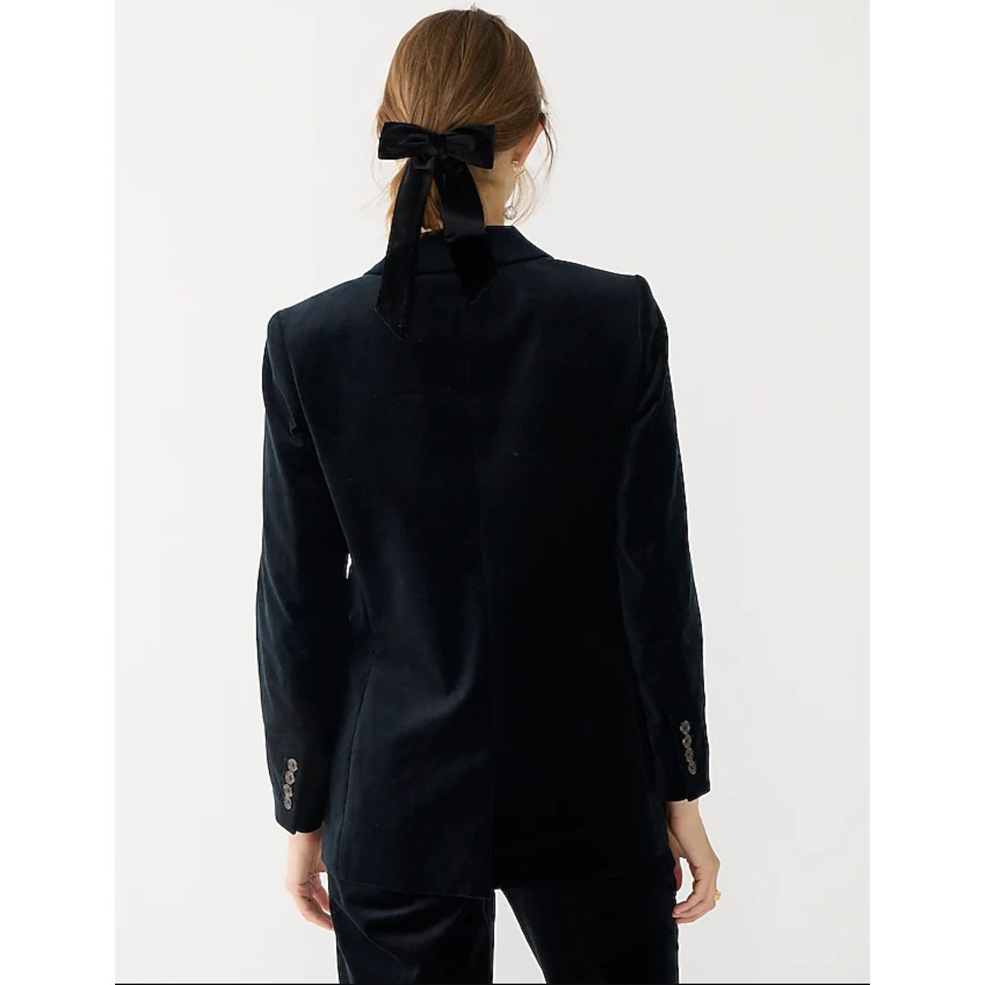 J.Crew J. Crew Willa Blazer Black Velvet BD005 Wednesday Addams Size XS / US 0-2 / IT 36-38 - 10 Thumbnail