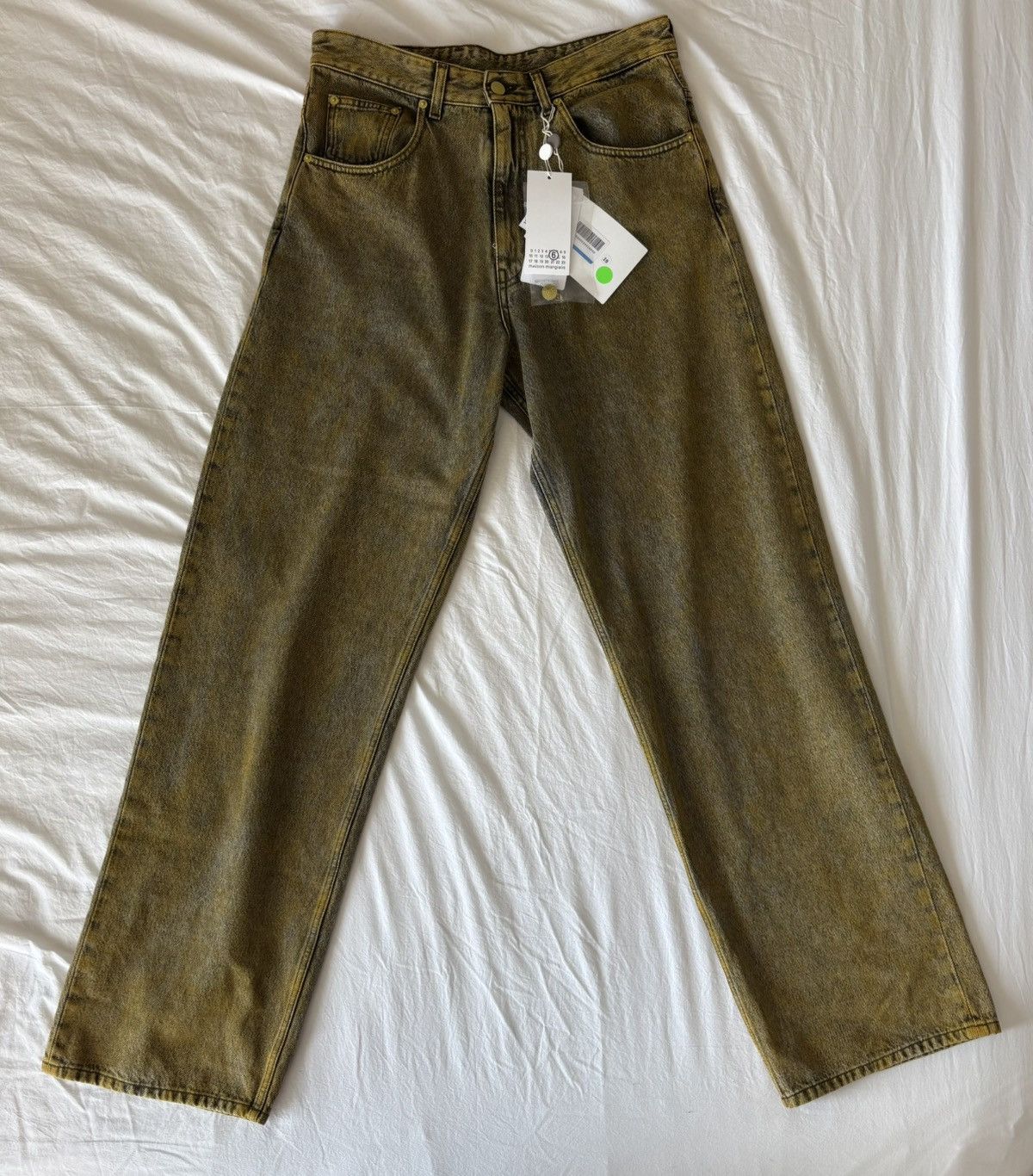 Maison Margiela MM6 Mustard Wide Leg Jeans NWT Size US 32 / EU 48 - 1 Thumbnail