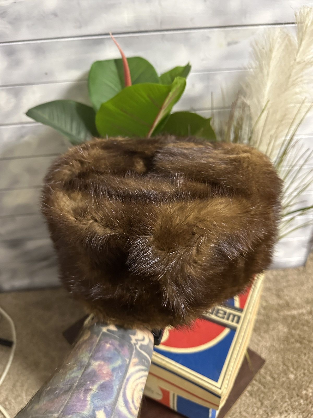 Vintage Very Rare USSR Hat Fux 80’s clothing Avant-Garde Style. Size ONE SIZE - 3 Thumbnail