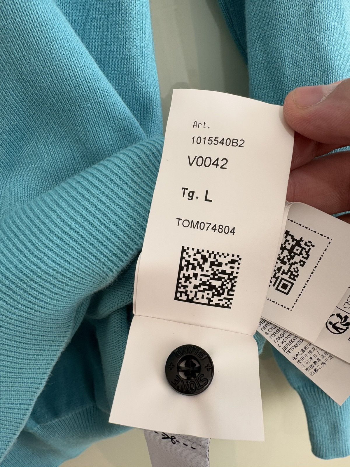 Stone Island Stone Island SS24 Turquoise Sweatshirt Size US L / EU 52-54 / 3 - 19 Thumbnail