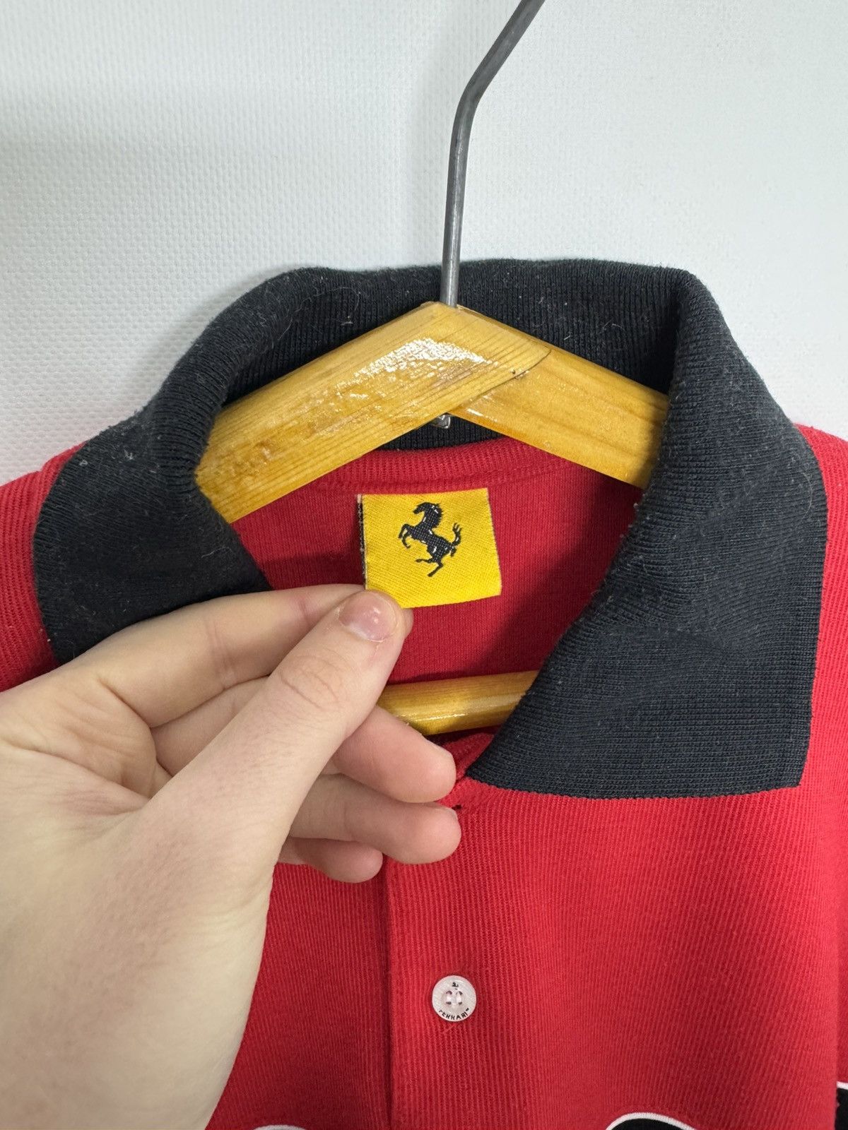 Ferrari Vintage 1996 Ferrari Michael Schumacher Racing Polo T-Shirt Size US XL / EU 56 / 4 - 8 Thumbnail