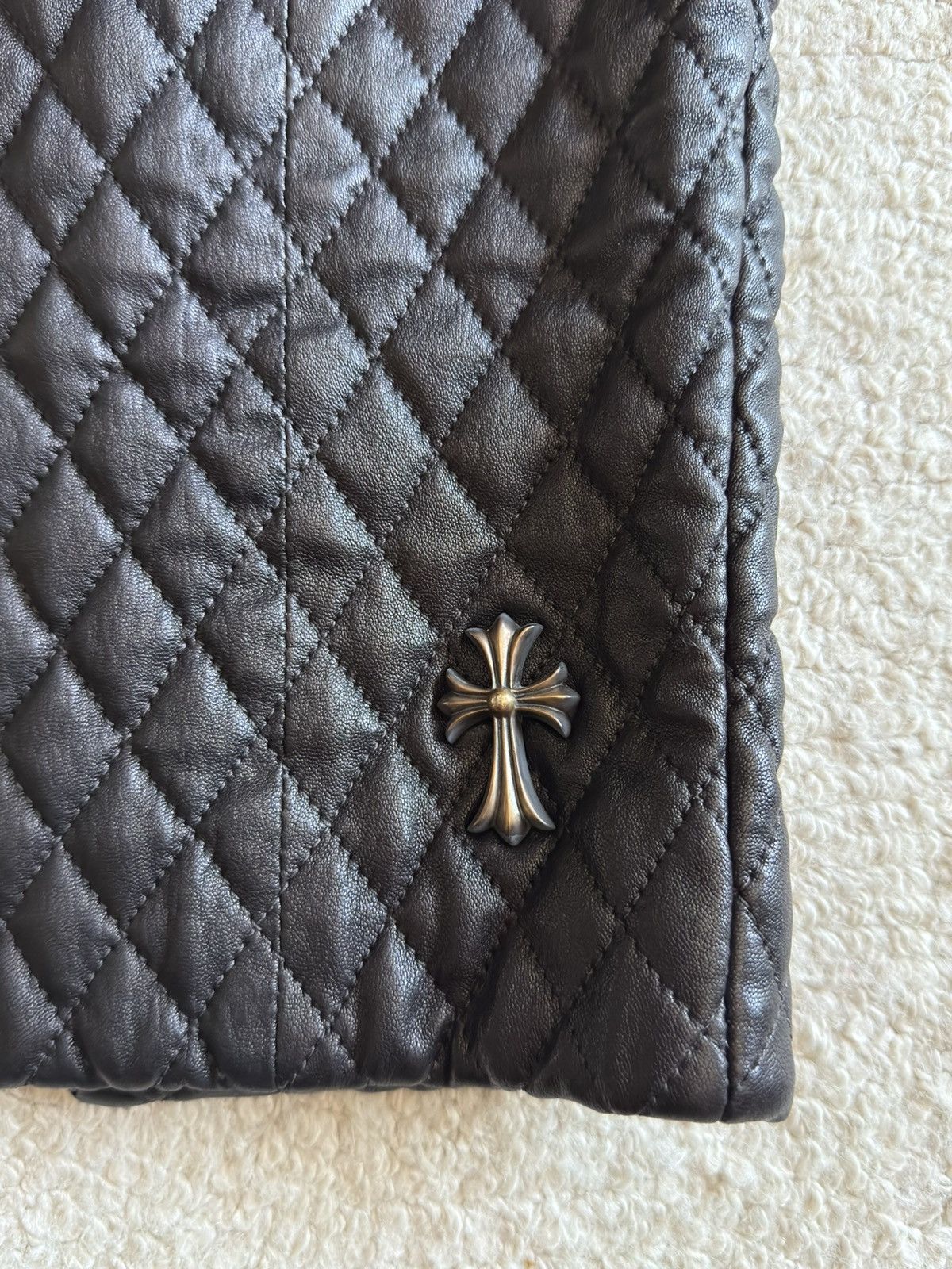 Chrome Hearts CHROME HEARTS Black Diamond Pattern Lambskin Skirt Size 27" / US 4 / IT 40 - 3 Thumbnail