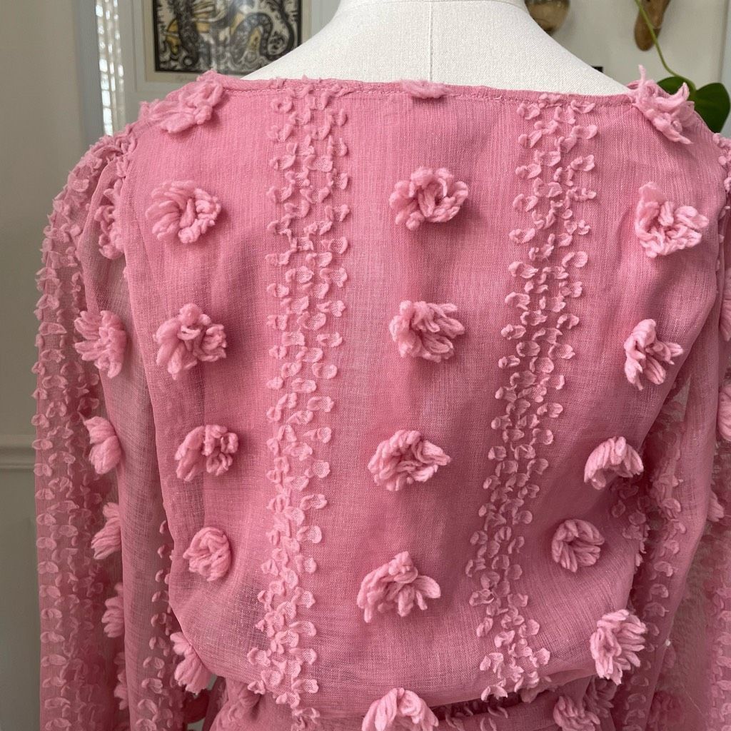 Other A.Calin Flying Tomato Pink Long Sleeve Pom Pom Mini Dress L Size L / US 10 / IT 46 - 8 Thumbnail