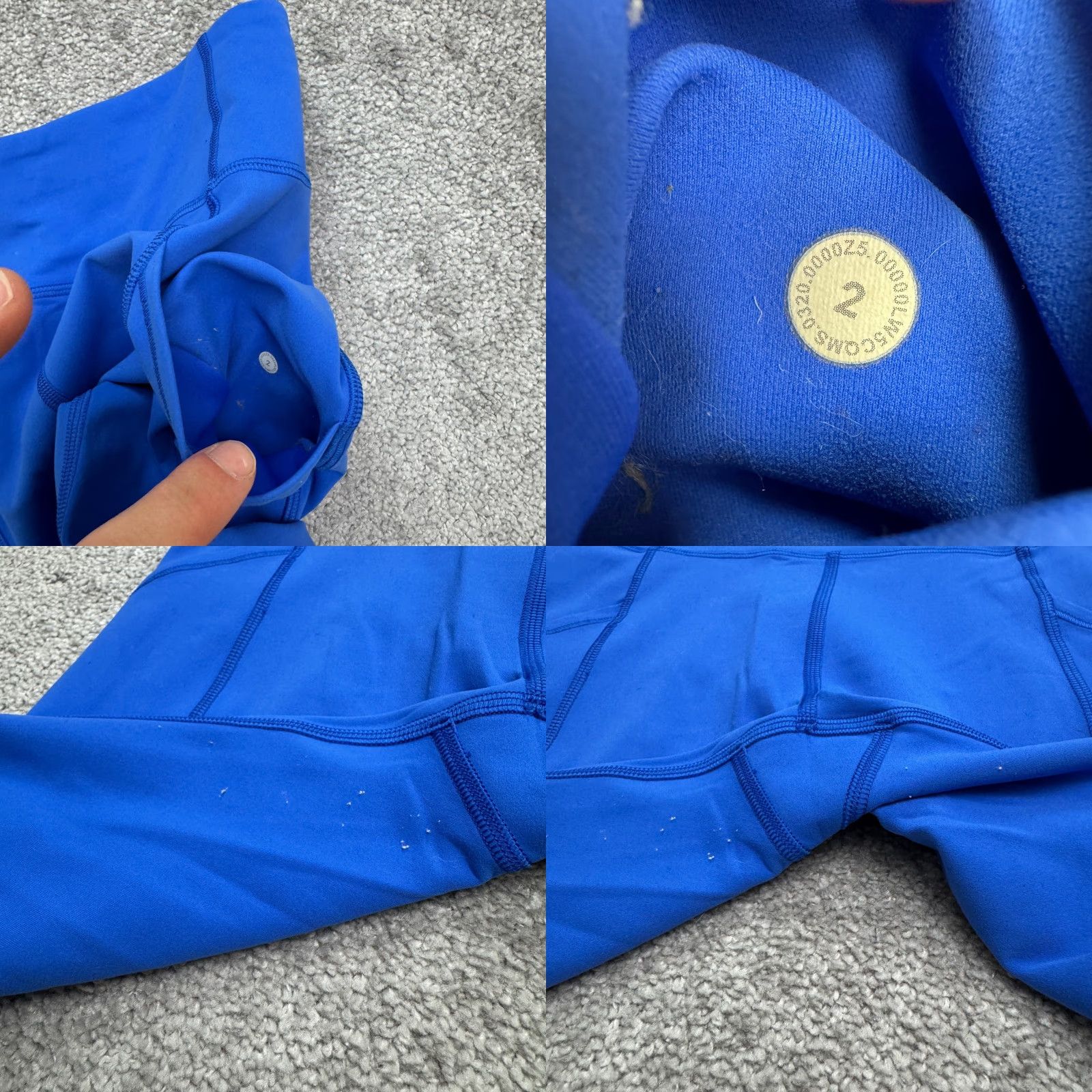 Lululemon VINTAGE Lululemon Fast And Free High Rise Yoga Leggings Womens Size 2 Blue Activewear Skinny Compression Size 26" / US 2 / IT 38 - 8 Thumbnail