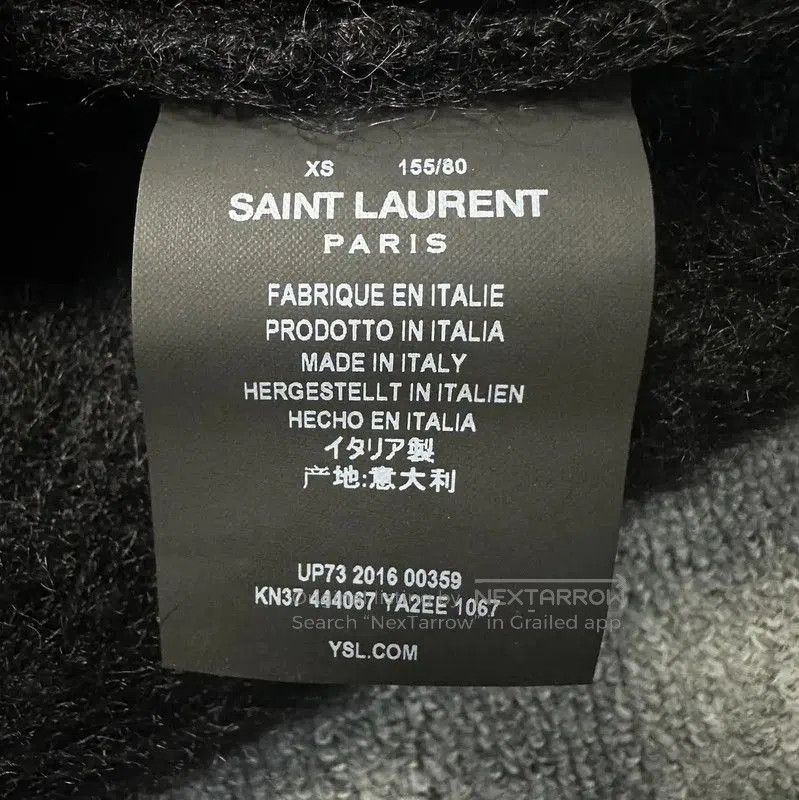 Yves Saint Laurent YSL Black Star Embroidered Mid-Length Cardigan . Size XS / US 0-2 / IT 36-38 - 5 Thumbnail