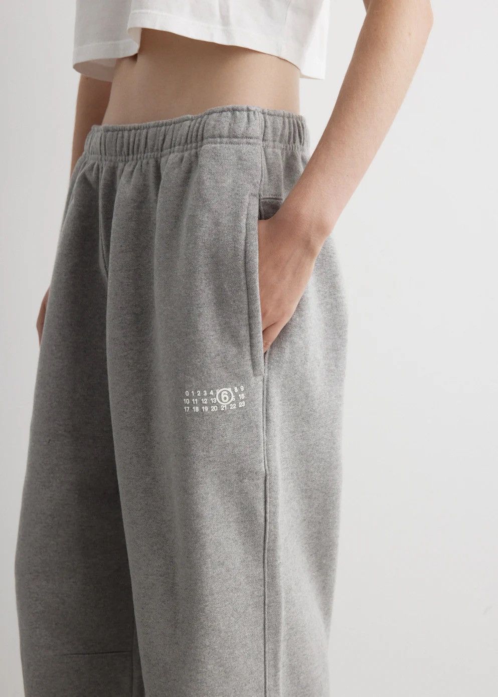 Maison Margiela !DS! SS23 Maison Margiela Numbers Grey Bonded Sweatpants Size 34" / US 12 / IT 48 - 5 Thumbnail