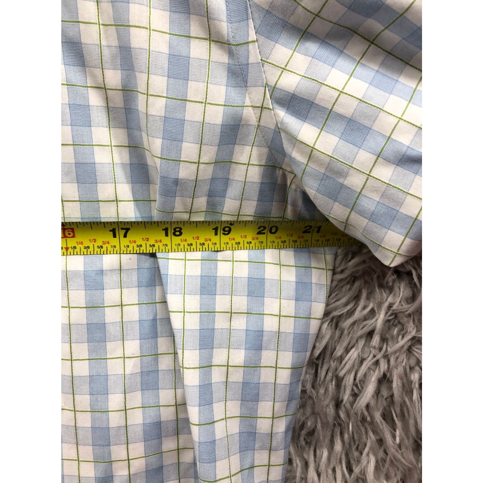 Banana Republic Banana Republic Shirt L Mens Blue Plaid Long Sleeve Spread Collar Button-Up Shirt Size US L / EU 52-54 / 3 - 4 Thumbnail