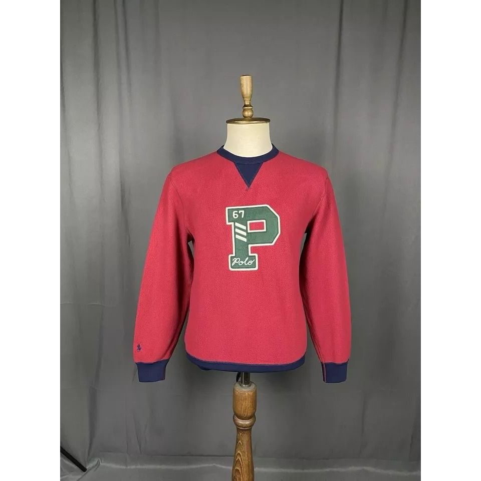 Polo Ralph Lauren Polo Ralph Lauren Big Logo Men's Red Crewneck Sweater Size S Size US S / EU 44-46 / 1 - 2 Thumbnail