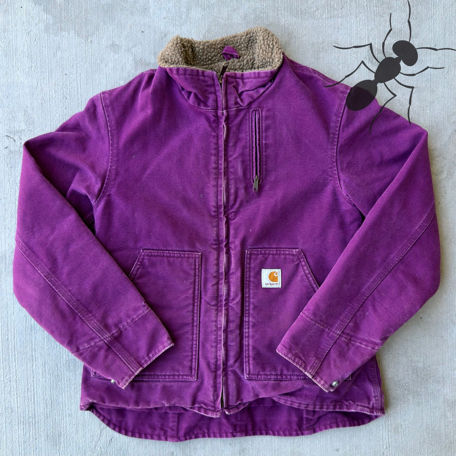 Vintage Y2K Carhartt WOMENS WJ022 BGP purple Arctic jacket