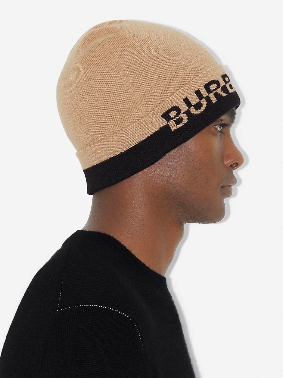 Burberry Burberry Logo Intarsia Cashmere Beanie Size ONE SIZE - 2 Thumbnail