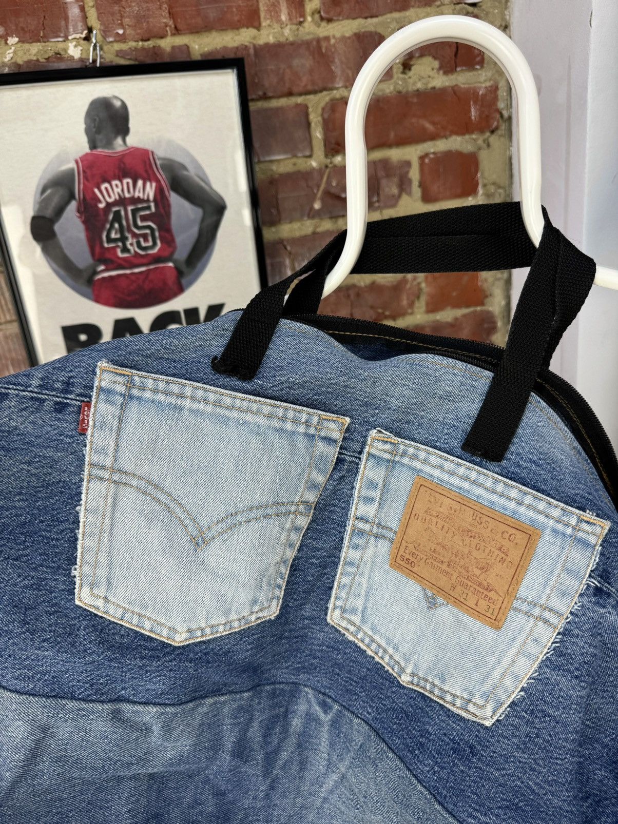 Handmade × Levi's × Vintage LEVIS Custom Jeans Denim Bag Hand Made Size ONE SIZE - 10 Thumbnail