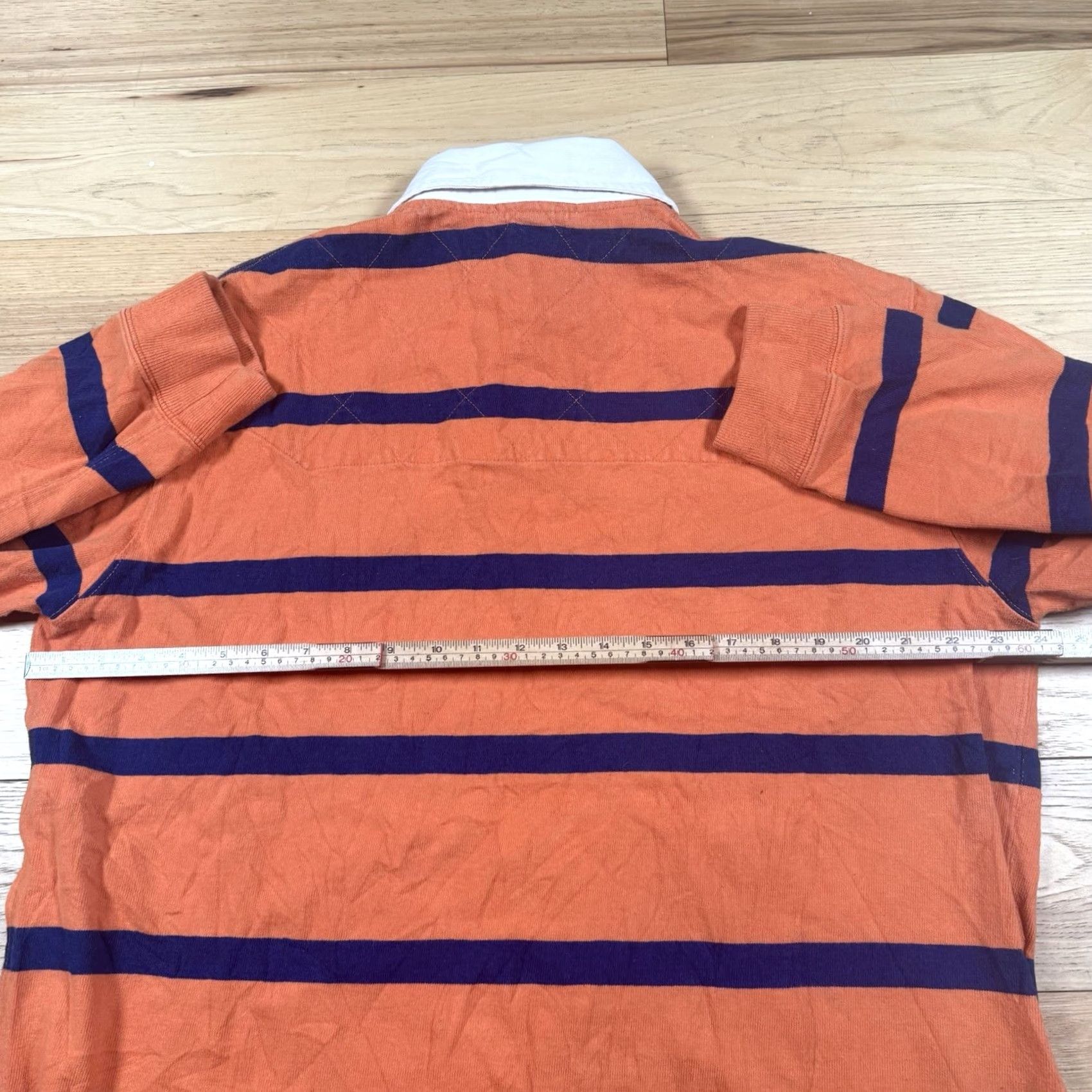 Ralph Lauren VINTAGE Ralph Lauren Polo Rugby Shirt Mens XL Blue Orange Crest 1967 NYC Striped Shirt Mens Size US XL / EU 56 / 4 - 5 Thumbnail