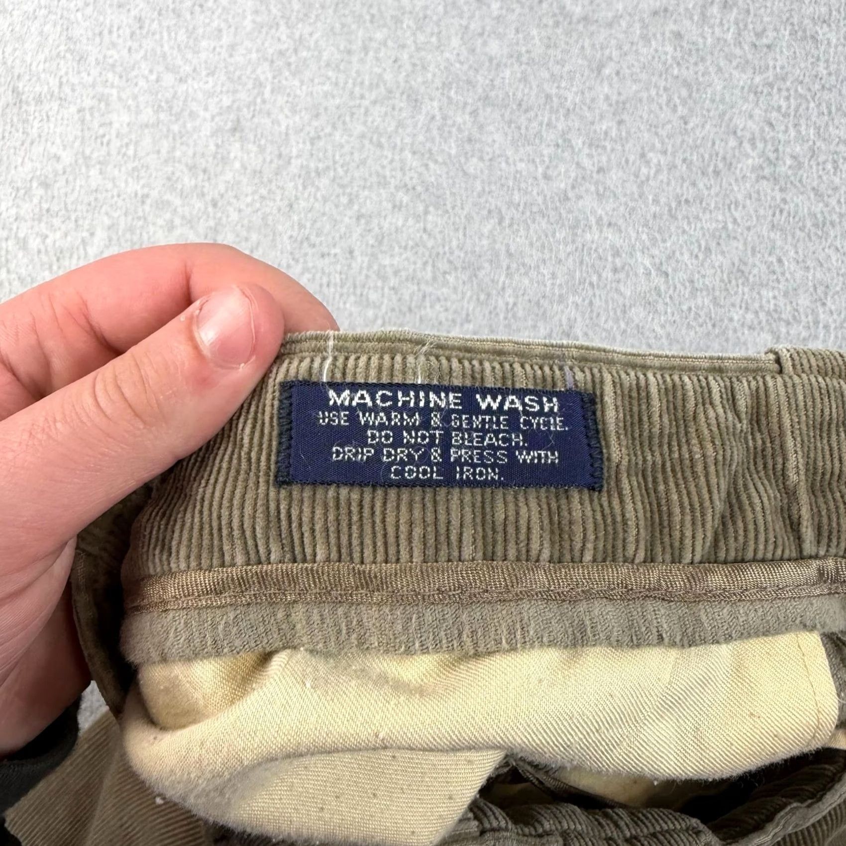 Polo Ralph Lauren VINTAGE Polo Ralph Lauren Corduroy Pants Mens 32x27 Brown Chino Heritage Relaxed Straight Front Pockets Casual Fall Men Size US XS / EU 42 / 0 - 4 Thumbnail