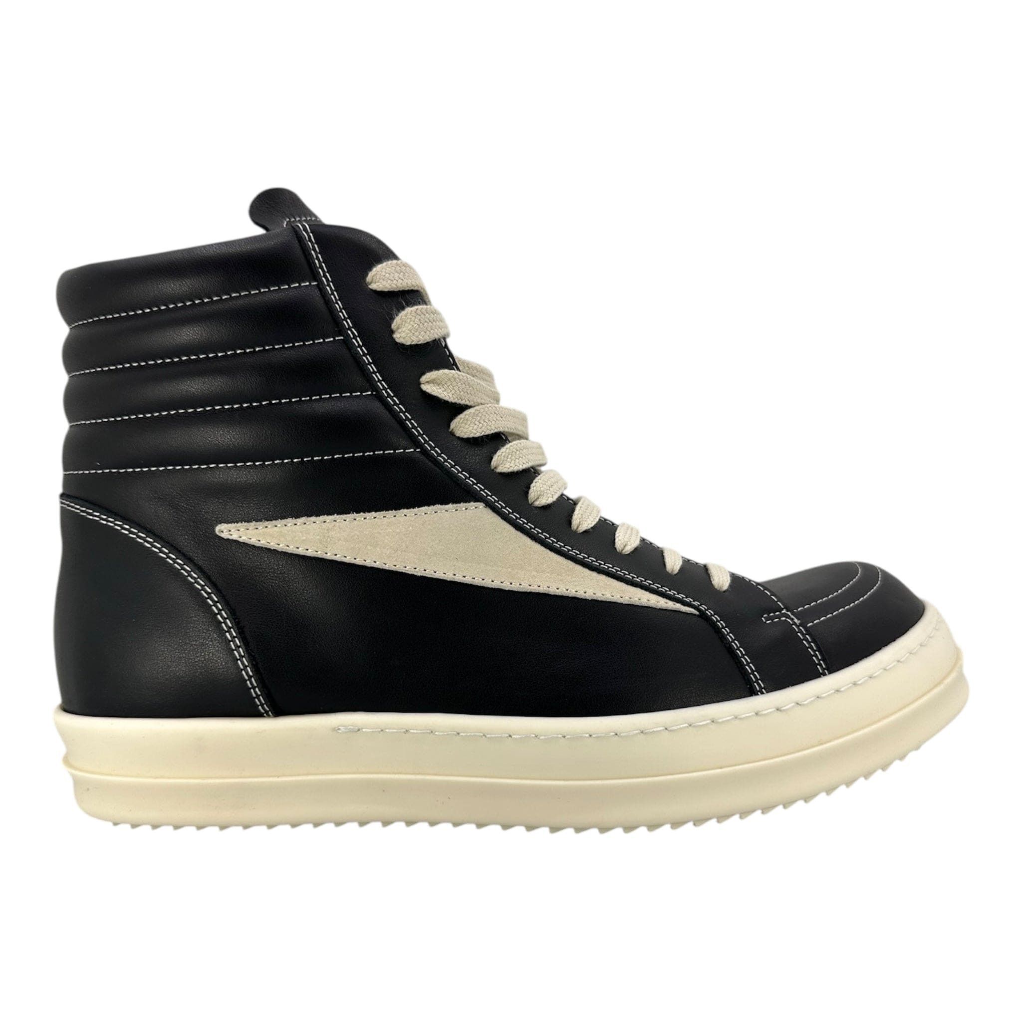 Rick Owens Rick Owens Geobasket High Top Black/Milk Sneakers New 