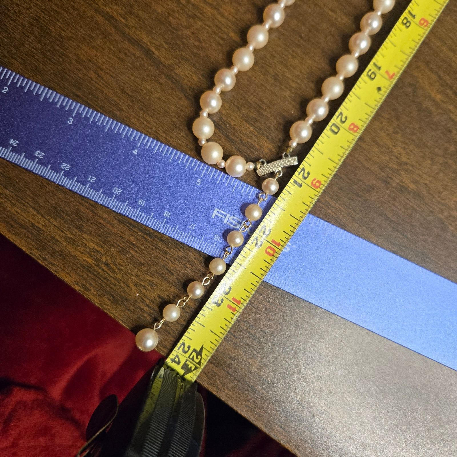 Vintage Vintage Japan Faux Pearl Necklace, Ornate Estate Glam Size ONE SIZE - 7 Thumbnail