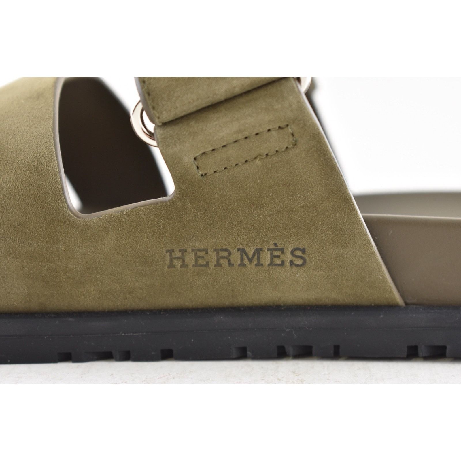 Hermes Hermes Chypre Sandal Mens Vert Toundra Suede Flat 46 13 Size US 13 / EU 46 - 13 Thumbnail