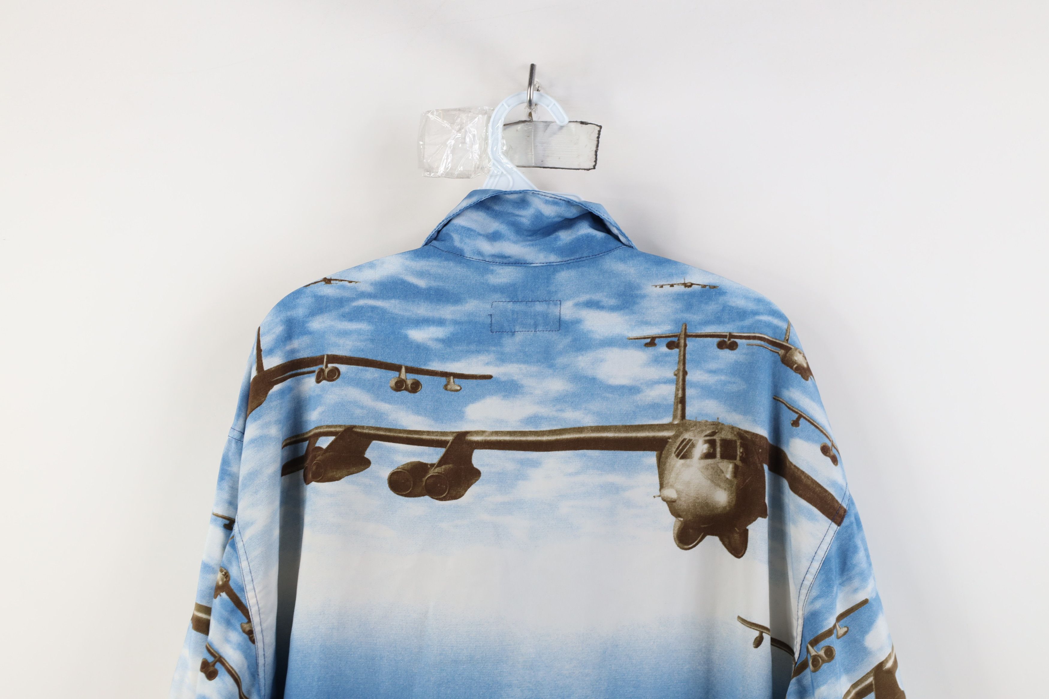 Vintage Vintage 90s Streetwear Airplane All Over Print Button Shirt Size US XL / EU 56 / 4 - 12 Thumbnail