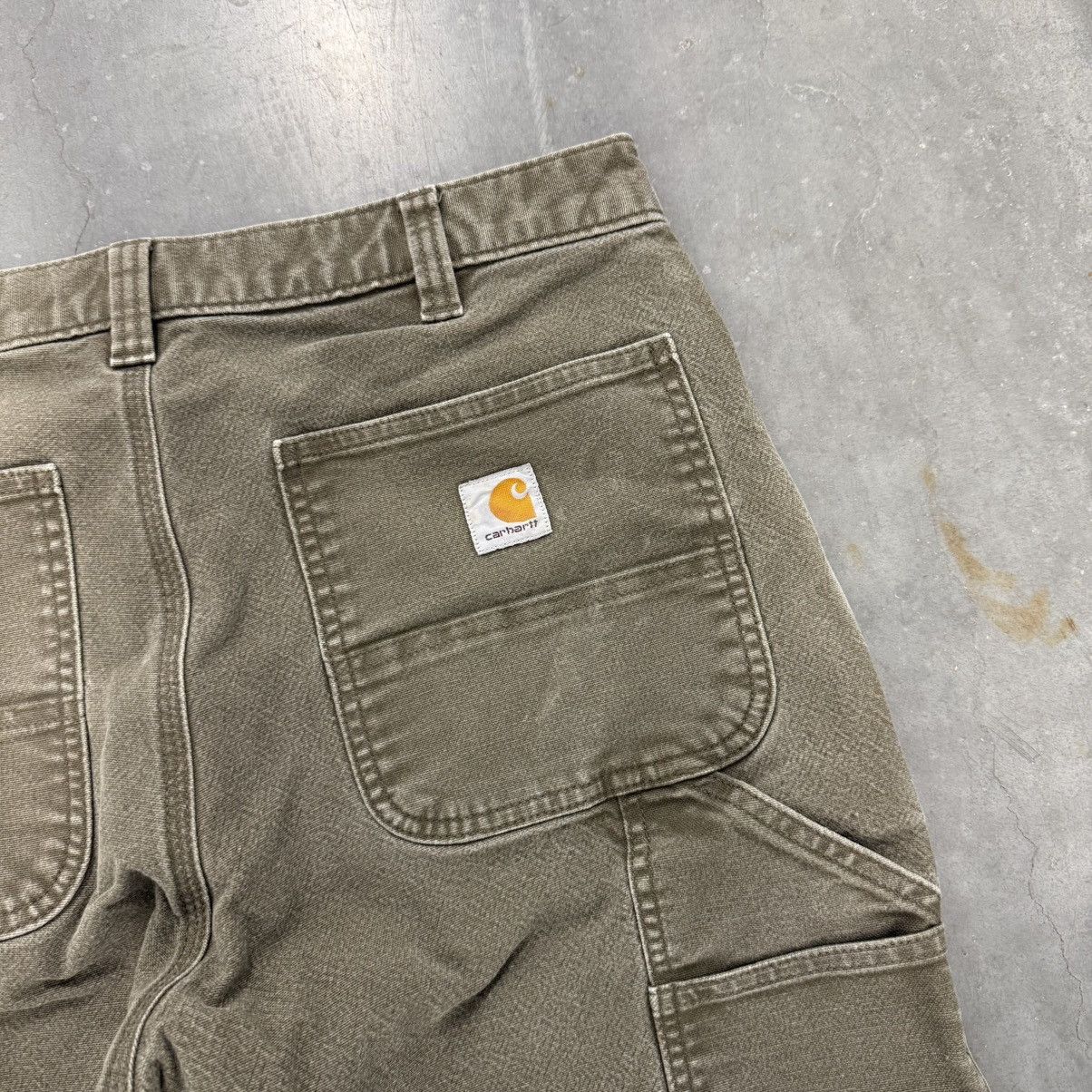 Carhartt × Carhartt Wip × Vintage Vintage Carhartt Faded Distressed Olive Green Work Pants Size US 32 / EU 48 - 5 Thumbnail
