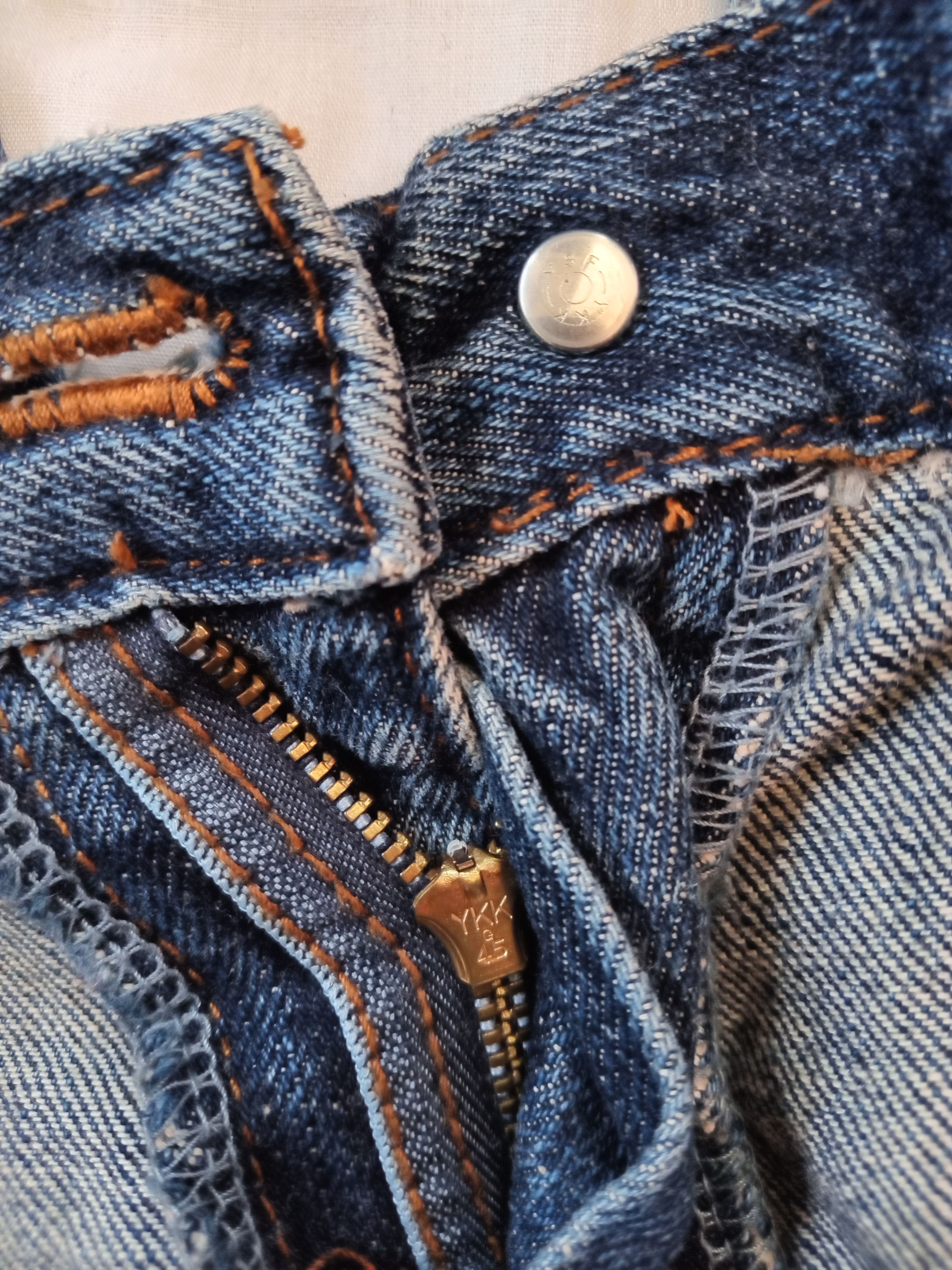 Japanese Brand DEAR HEART💥 Vintage Japan Distressed Flare Jeans Size US 31 - 8 Thumbnail