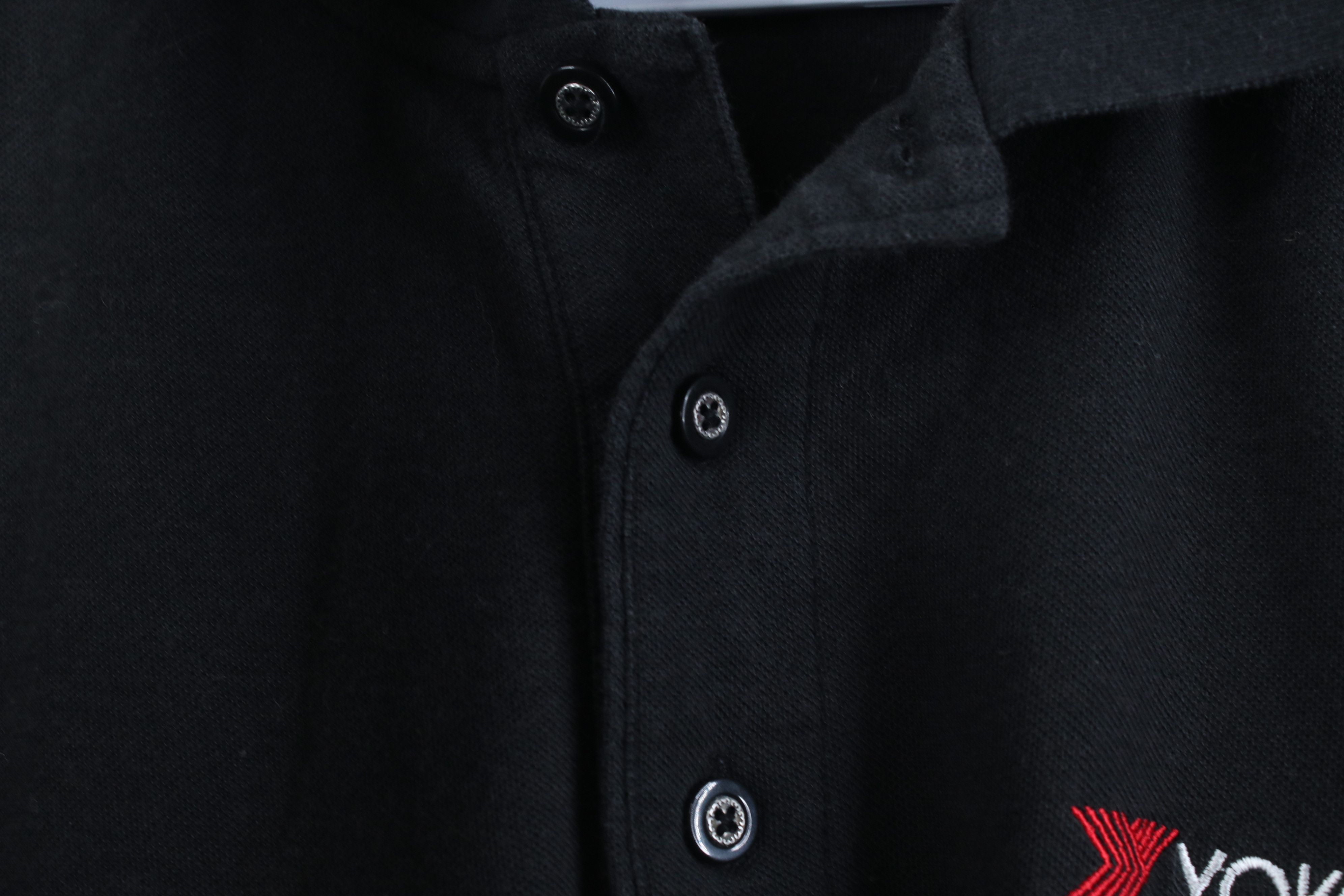 Vintage Vintage Yokohama OTR Tires Racing Knit Polo Shirt Black Size US XL / EU 56 / 4 - 7 Thumbnail