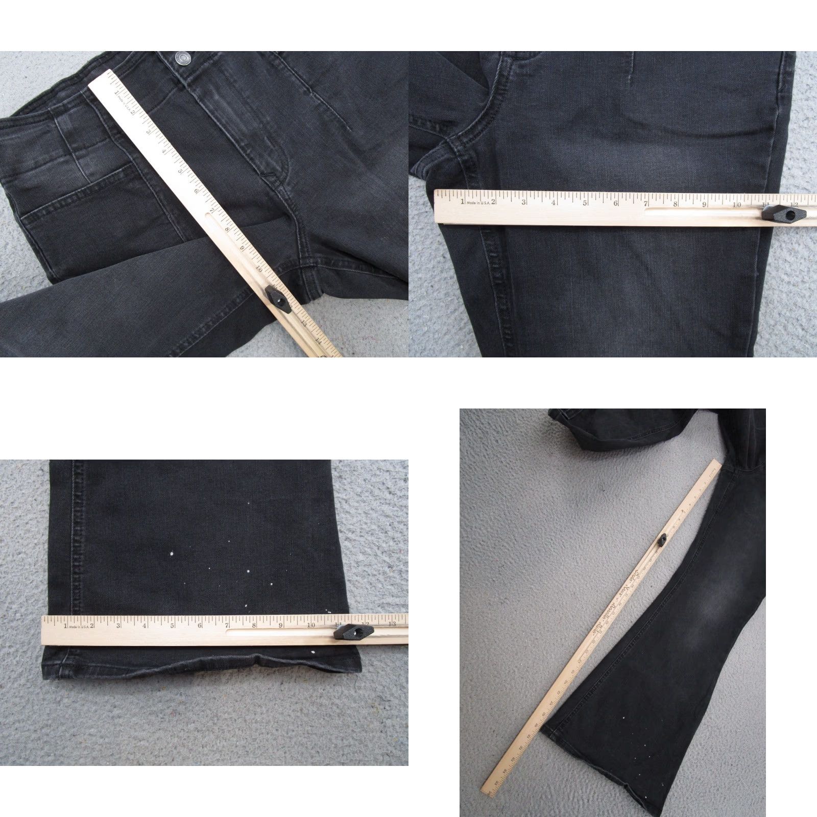 Vintage Maurices M Jeans Black High Rise Flare Denim Stretch Size 14 Reg Women's Jeans Size 36" / US 14 / IT 50 - 8 Thumbnail