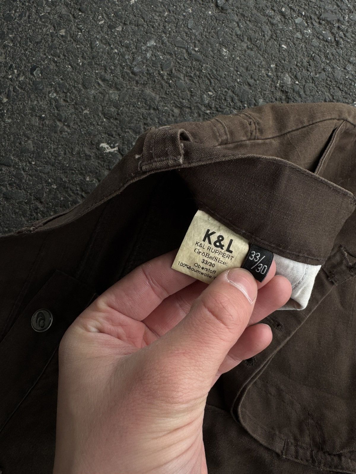 Designer × Vintage Brown Wide-Leg Cargo Pants Baggy Fit Utility Style 30/33 Size US 30 / EU 46 - 8 Thumbnail