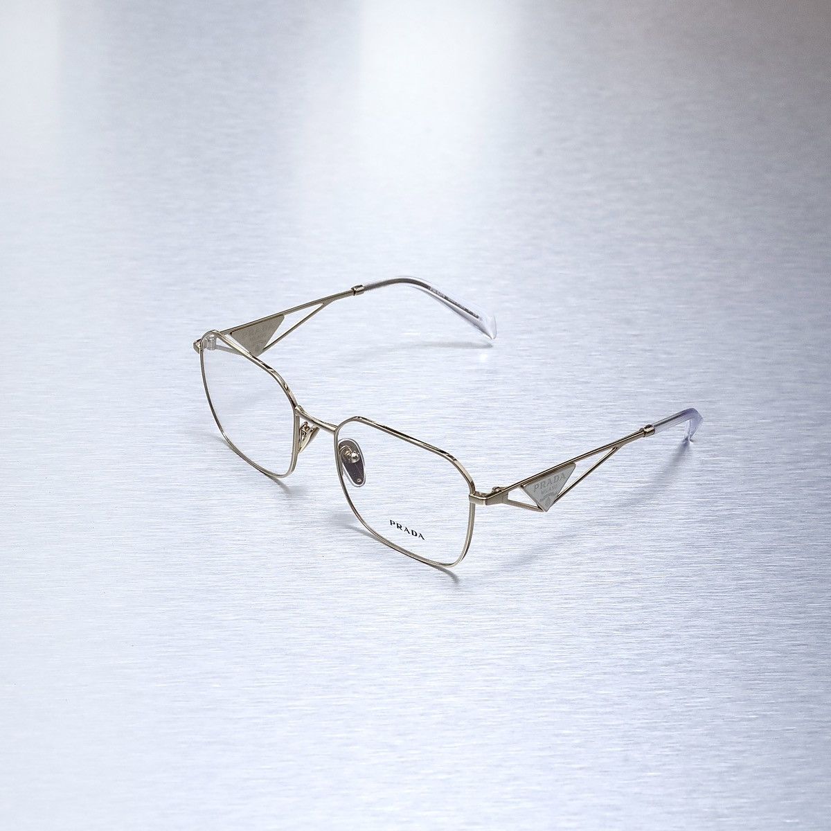 image of Prada A51V Glasses in Gold, Men's