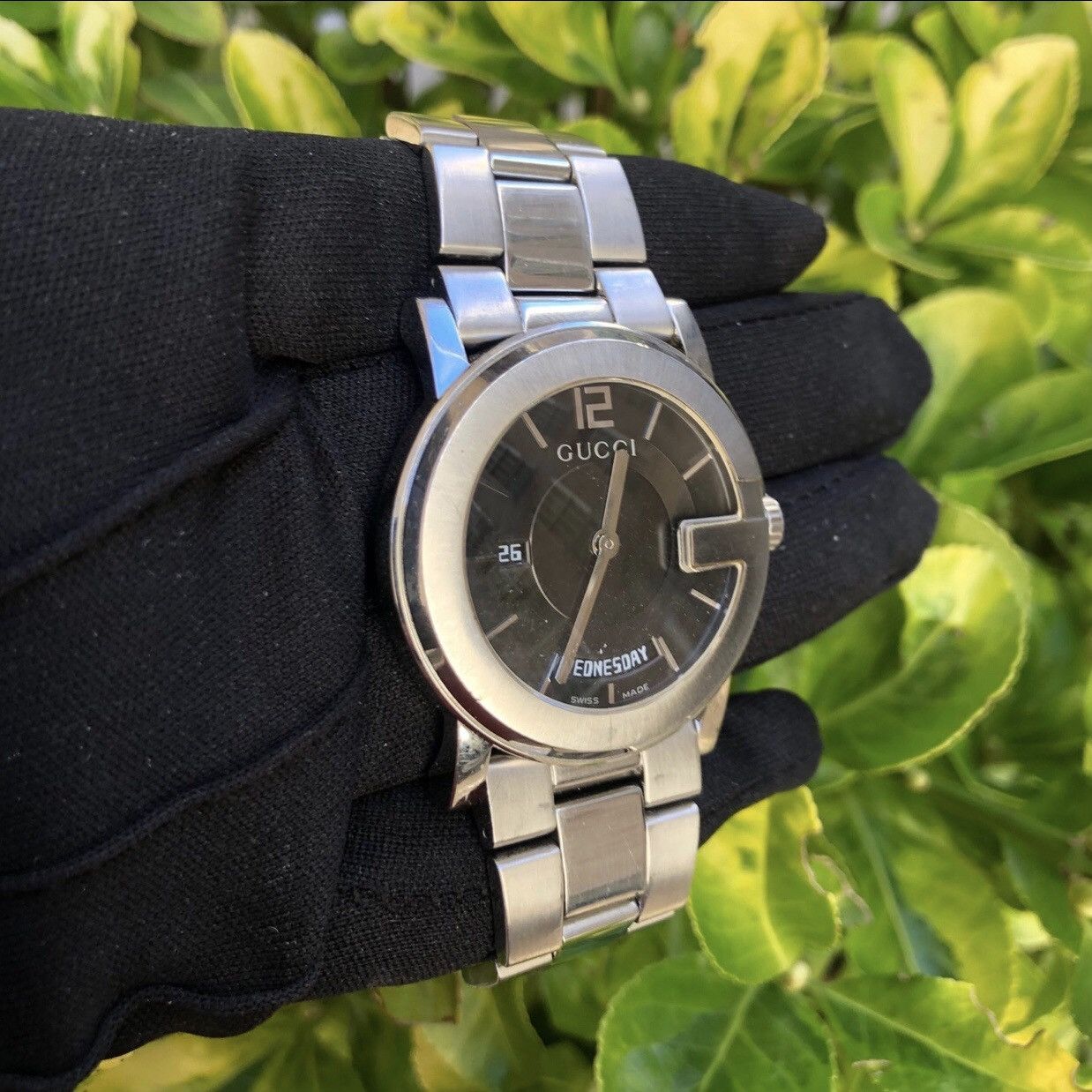Gucci Gucci 101M Date Watch Black Face Size ONE SIZE - 4 Thumbnail