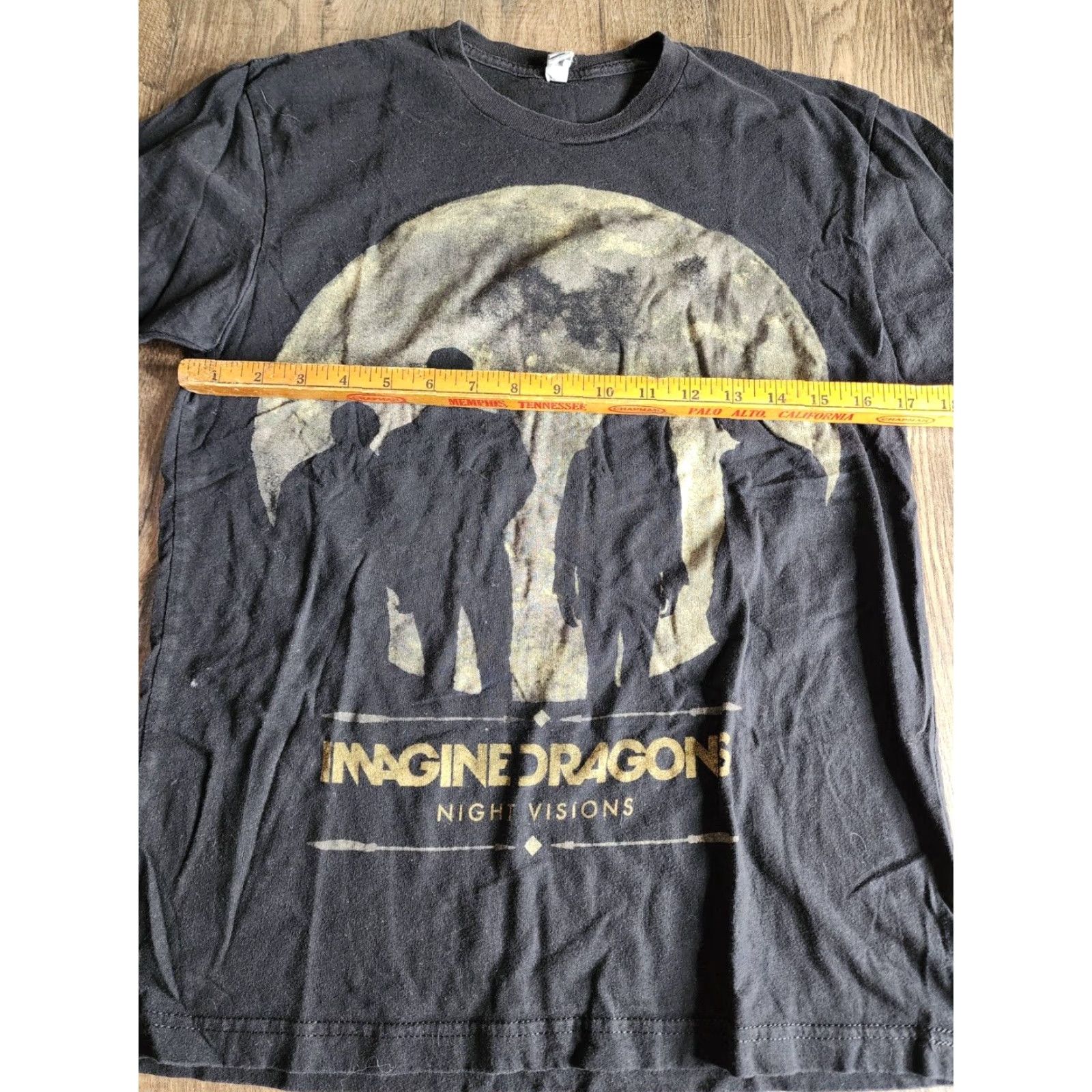 Vintage VINTAGE Imag ine Dragons Night Visions Tour 2013 Double-Sided T Shirt Mens S Black Band Shirt Size US S / EU 44-46 / 1 - 4 Thumbnail