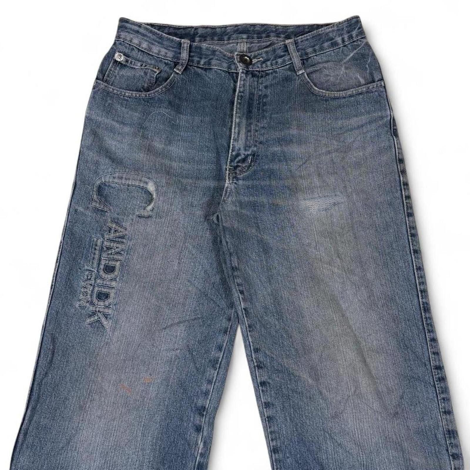 True Religion Y2K BUHMMA BAGGY STYLE COOL EMBROIDERY DESIGN DENIM JEANS Size US 30 / EU 46 - 4 Thumbnail