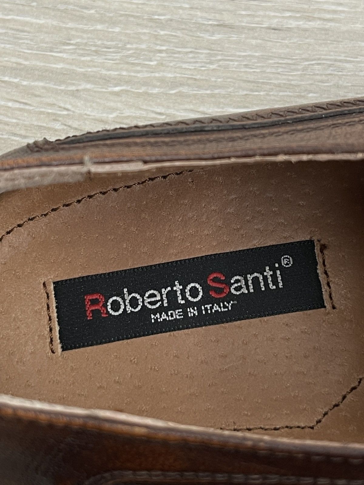 Vintage Roberto Santi Men’s Brown Leather Derby Shoes EU44 Formal Size US 10 / EU 43 - 8 Thumbnail