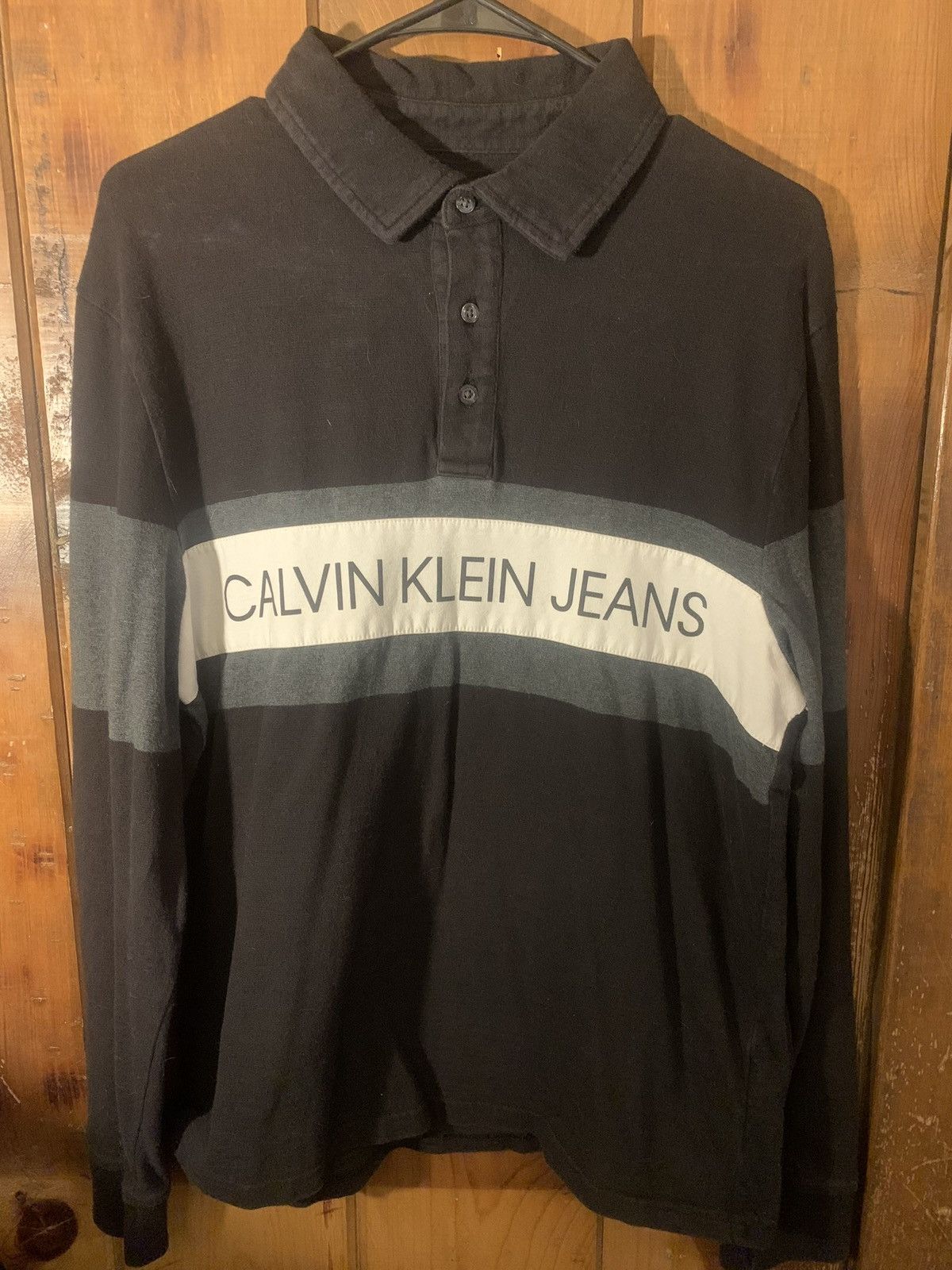 Calvin Klein Calvin Klein Jeans black long sleeve polo Size US M / EU 48-50 / 2 - 1 Thumbnail