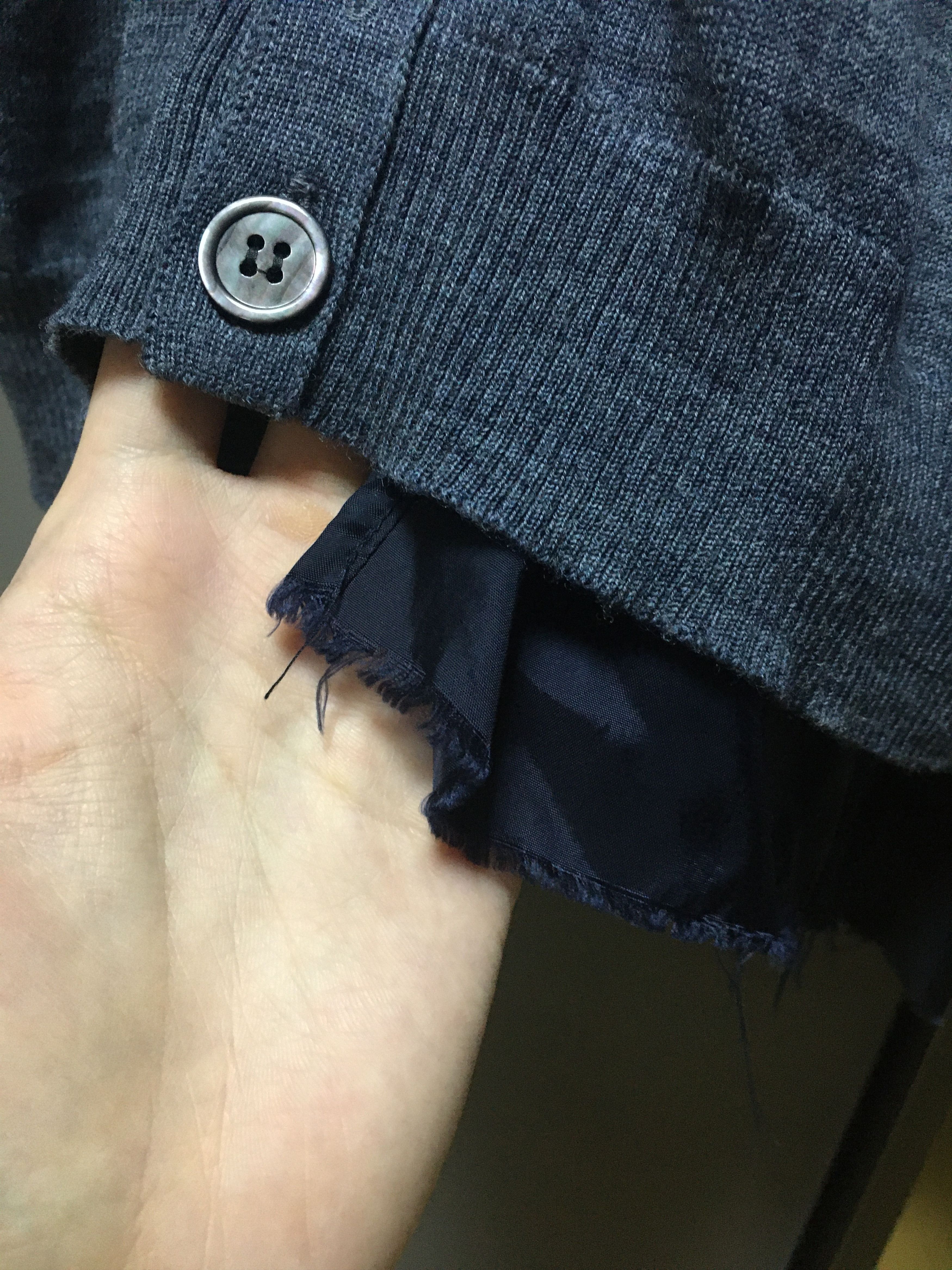 Undercover Undercoverism Deconstructed Cupra-Lined Wool Long Cardigan Size US M / EU 48-50 / 2 - 7 Thumbnail
