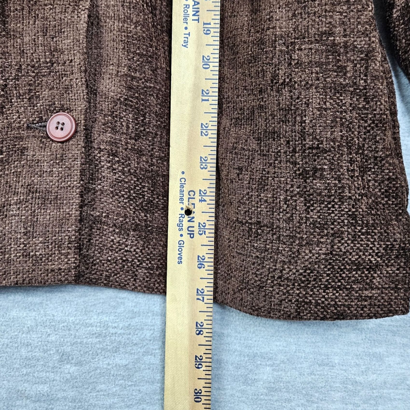 CHOCOOLATE VINTAGE Boyne Valley Weavers Women's Jacket Size M NEW Lined Chenille Brown Chocolate Button Zipper Logo Casual Outdoors Indoor Seasonal Women Size M / US 6-8 / IT 42-44 - 4 Thumbnail