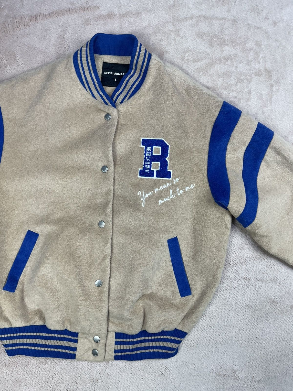 Japanese Brand JPN🇯🇵 REPIPI ARMARIO STRIPED VARSITY JACKET Size US L / EU 52-54 / 3 - 3 Thumbnail