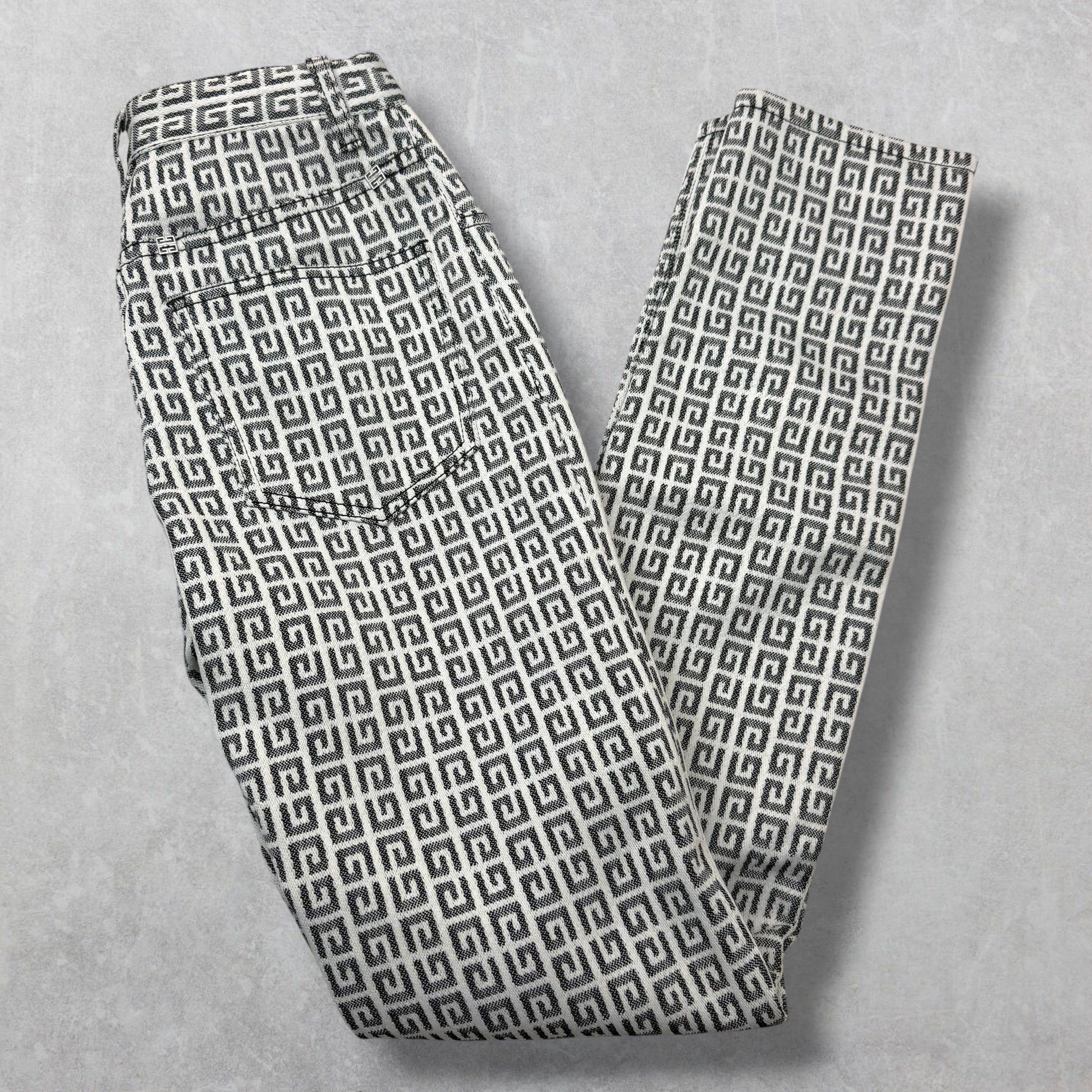 Givenchy Givenchy 4G Jacquard Denim Effect Pants 2 (26) Size US 26 / EU 42 - 1 Thumbnail