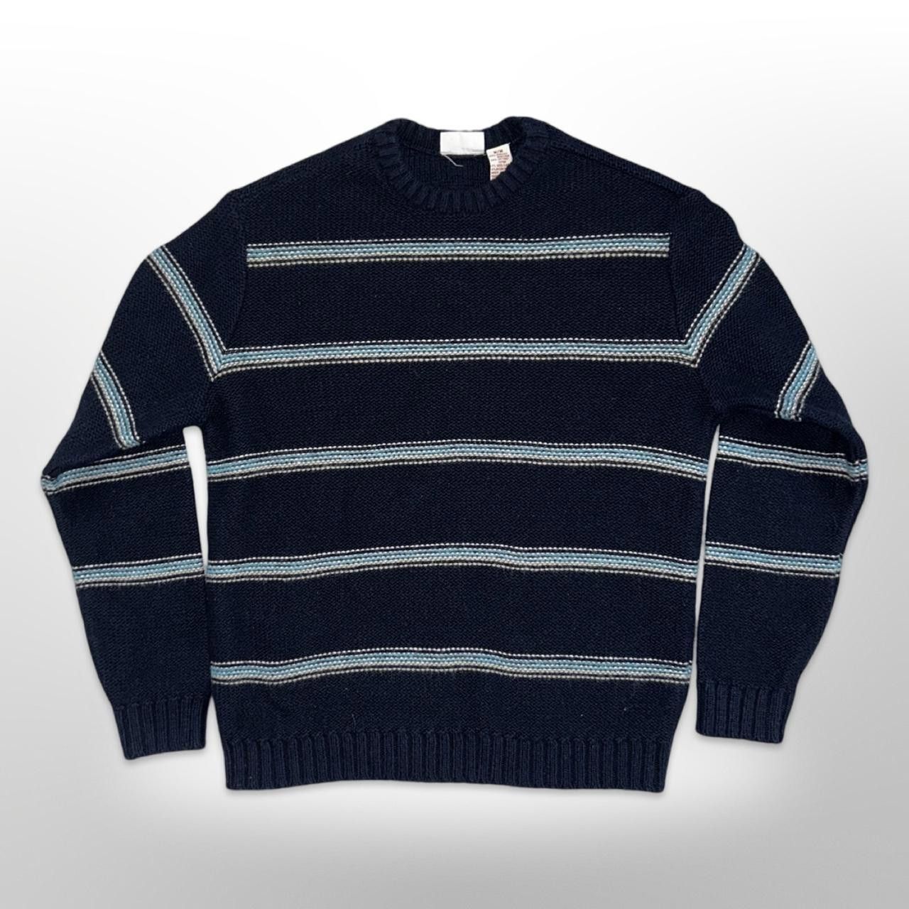 Quiksilver × Vintage Vintage Quiksilver Men’s Navy Striped Sweater Size US M / EU 48-50 / 2 - 1 Thumbnail