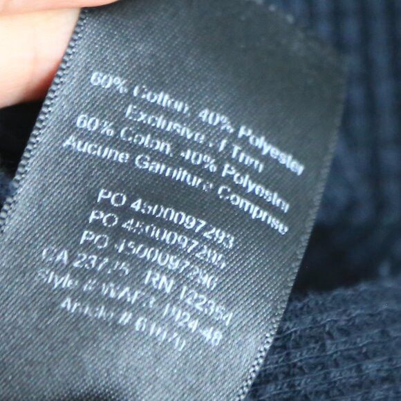 Aritzia Tna Thermal Cowl Neck Black Waffle Knit Long-sleeve Shirt Size XXS / US 00 / IT 34 - 6 Thumbnail