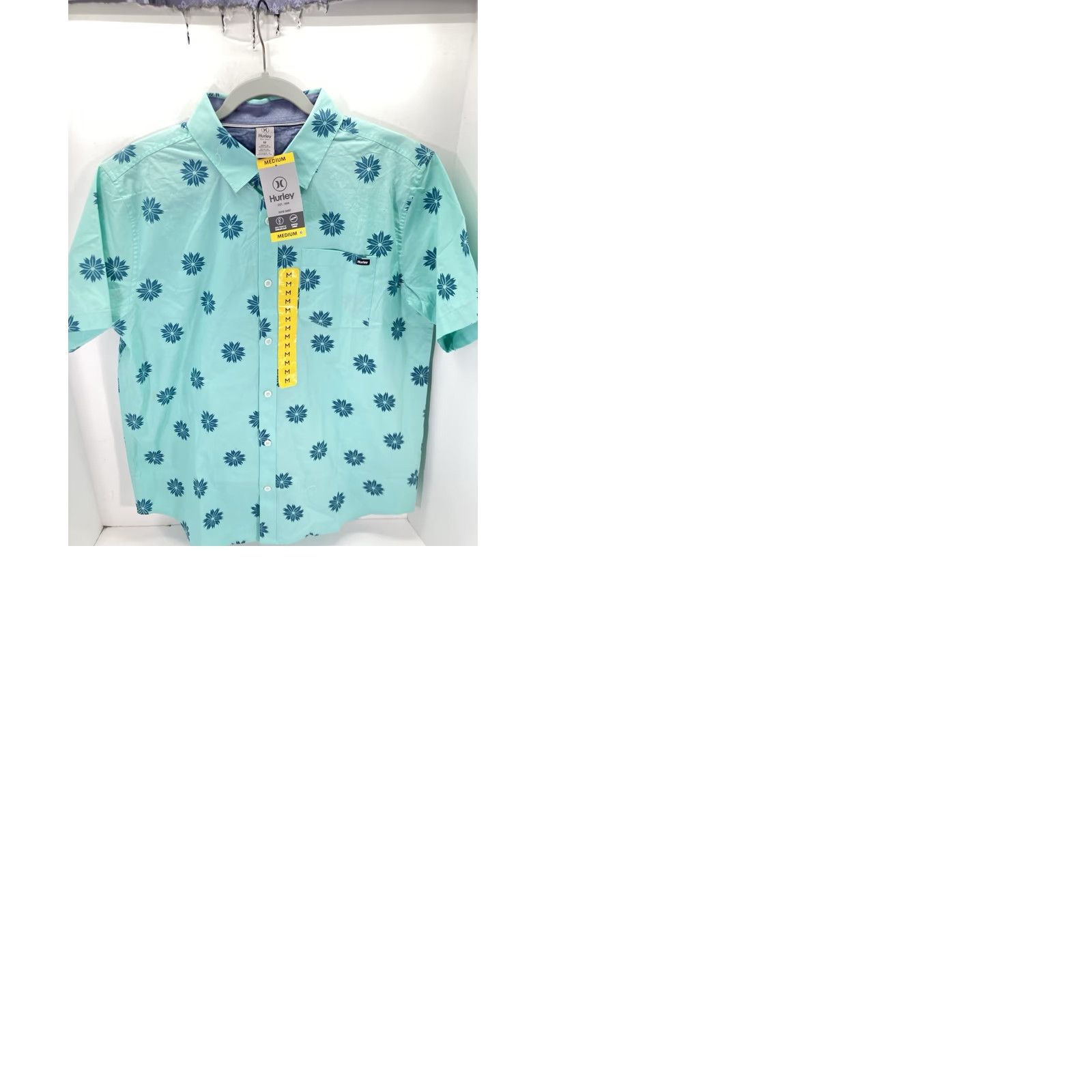 Hurley Hurley Patio Cabana Shirt Green Floral Button Short Sleeve Casual NWT Medium Mens Shirt Size US M / EU 48-50 / 2 - 9 Thumbnail