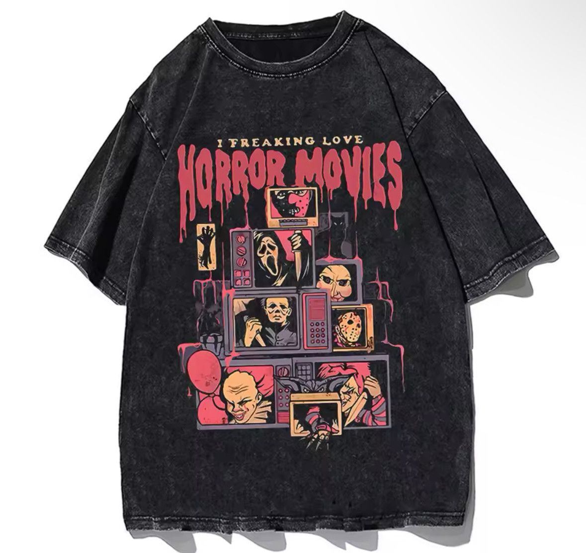 Other Vintage Horror Movie Ghost Black T-Shirt Men Women Tre Size US M / EU 48-50 / 2 - 1 Thumbnail