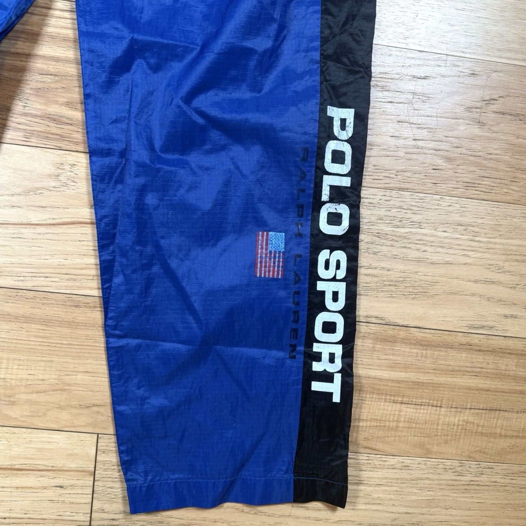 Ralph Lauren VINTAGE Ralph Lauren Polo Sport Track Pants Mens M Blue USA Flag Zip Ankle Regular Activewear Pants Size US M / EU 48-50 / 2 - 2 Thumbnail