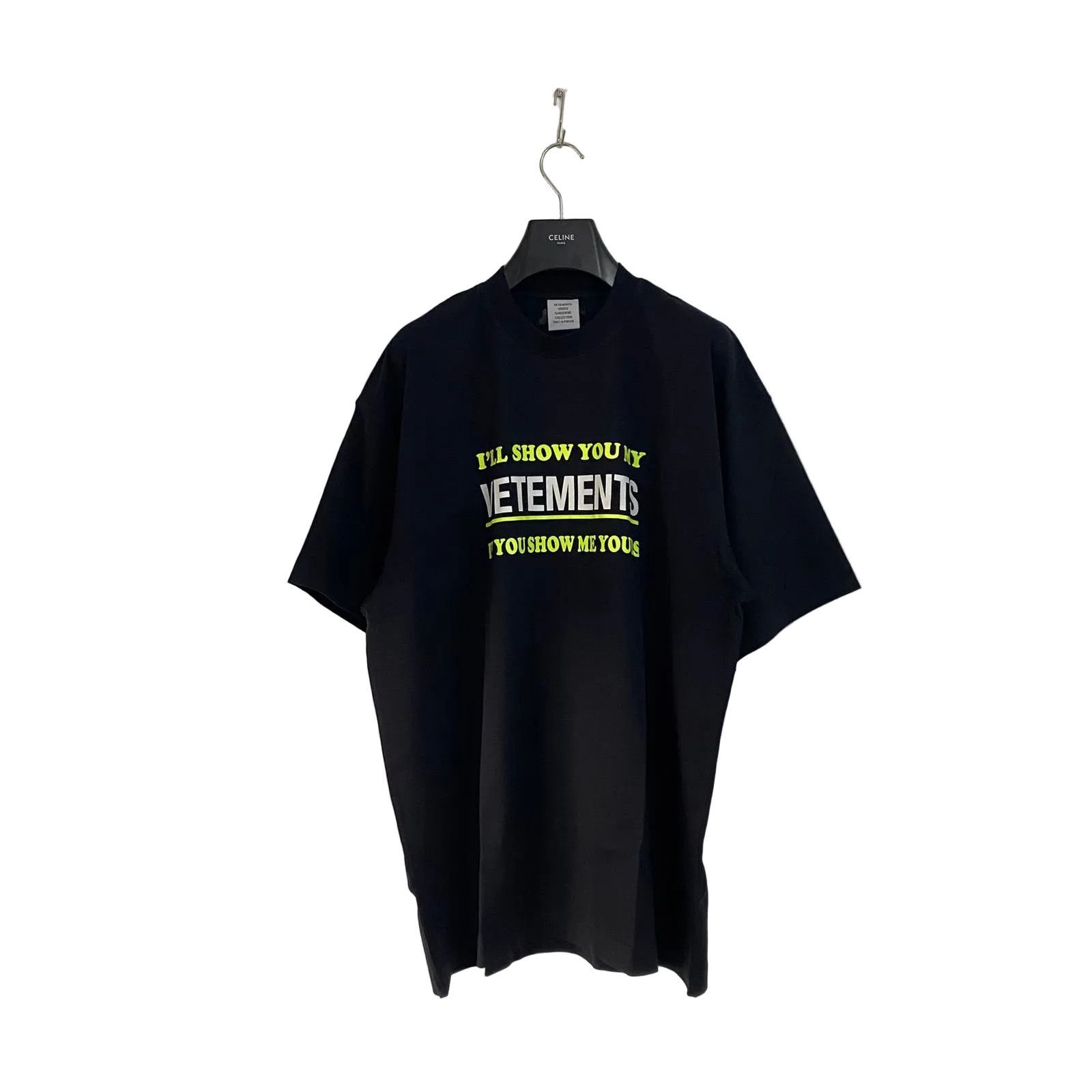 Vetements Black "Show You My Vetements" Logo Oversized T-Shirt Size S / US 4 / IT 40 - 2 Thumbnail