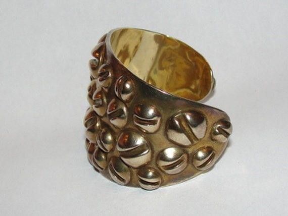 Designer 18kt Gold Vermeil Sterling Phillips Head Cuff Bracelet Size ONE SIZE - 3 Thumbnail