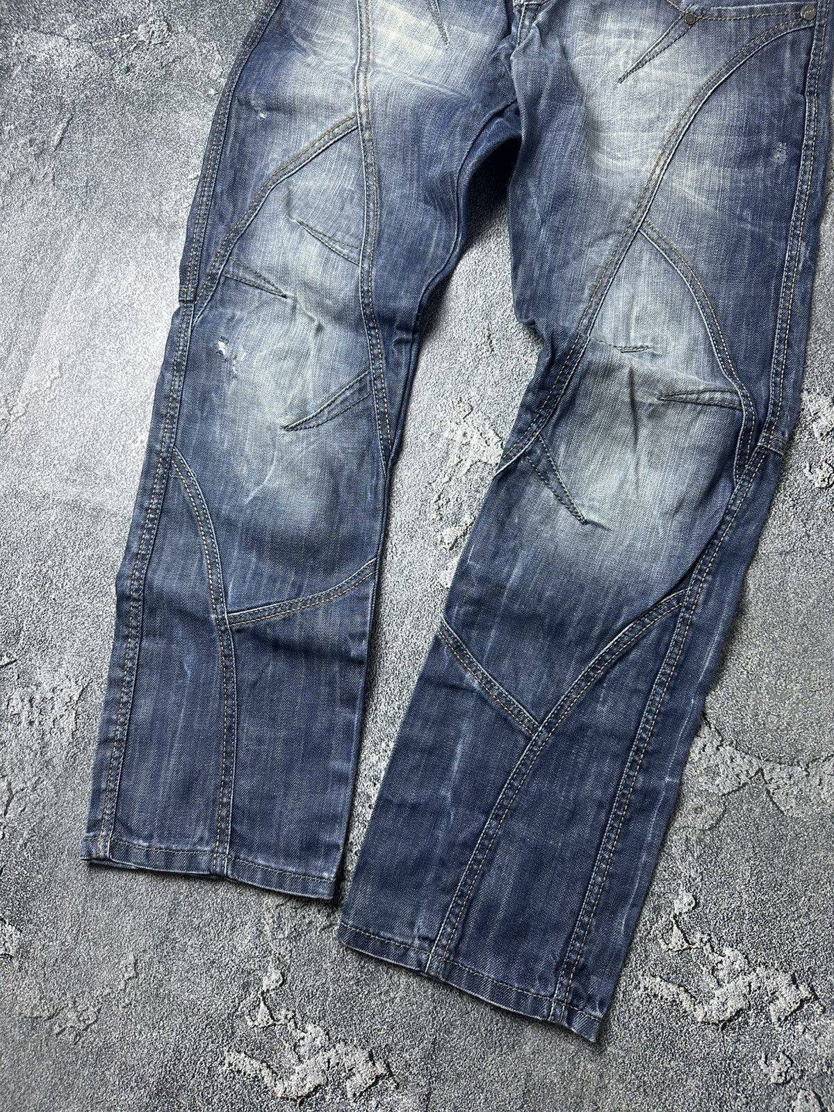Japanese Brand Vintage Crazy Number Nine style y2k avantgarde jeans Size US 32 / EU 48 - 3 Thumbnail