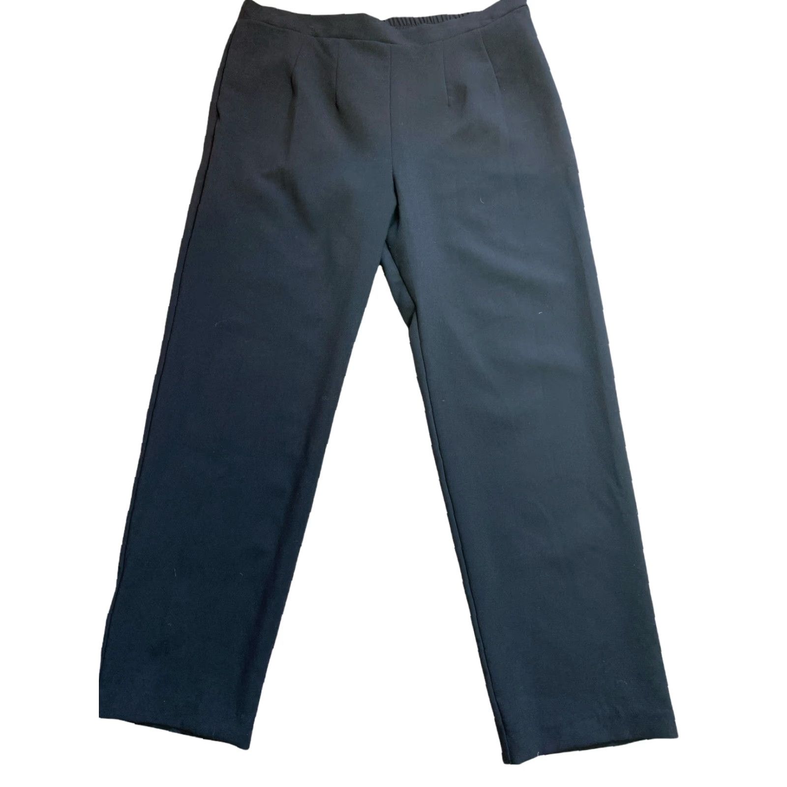CO Niche Black Lantern Pants XL Women's Pull On Crepe Straight Leg 30 in Inseam NWT MSRP 68 Size 40" / US 18 - 3 Thumbnail