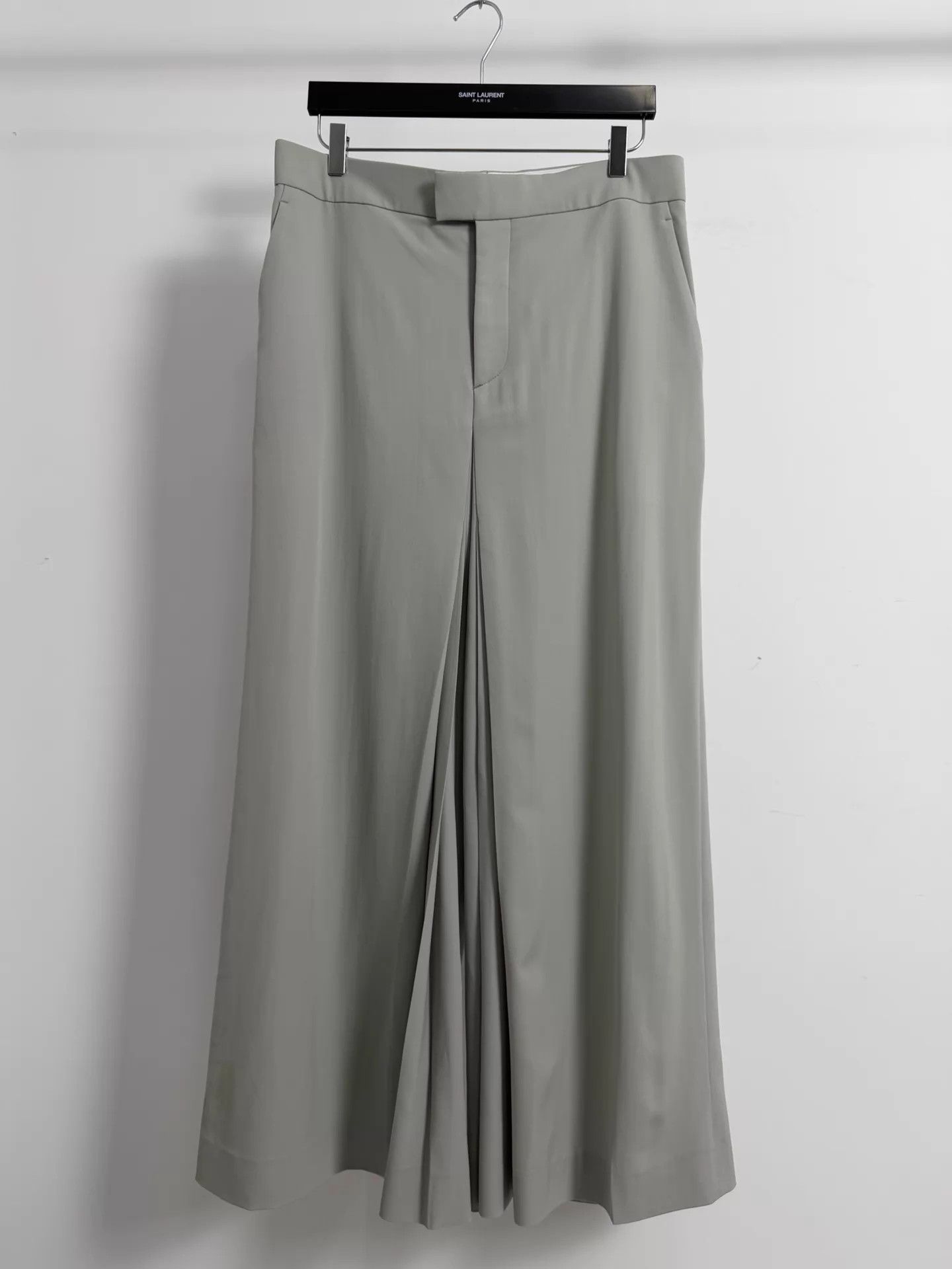 Dior Dior Men's 23fw Fog Gray Pleated Wide-Leg Trousers Size US 32 / EU 48 - 1 Thumbnail